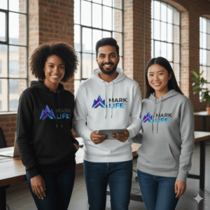 🧥 Sudadera Hoodie "Mark Life": Tu Zona de Confort 2.0 – Edición Startup